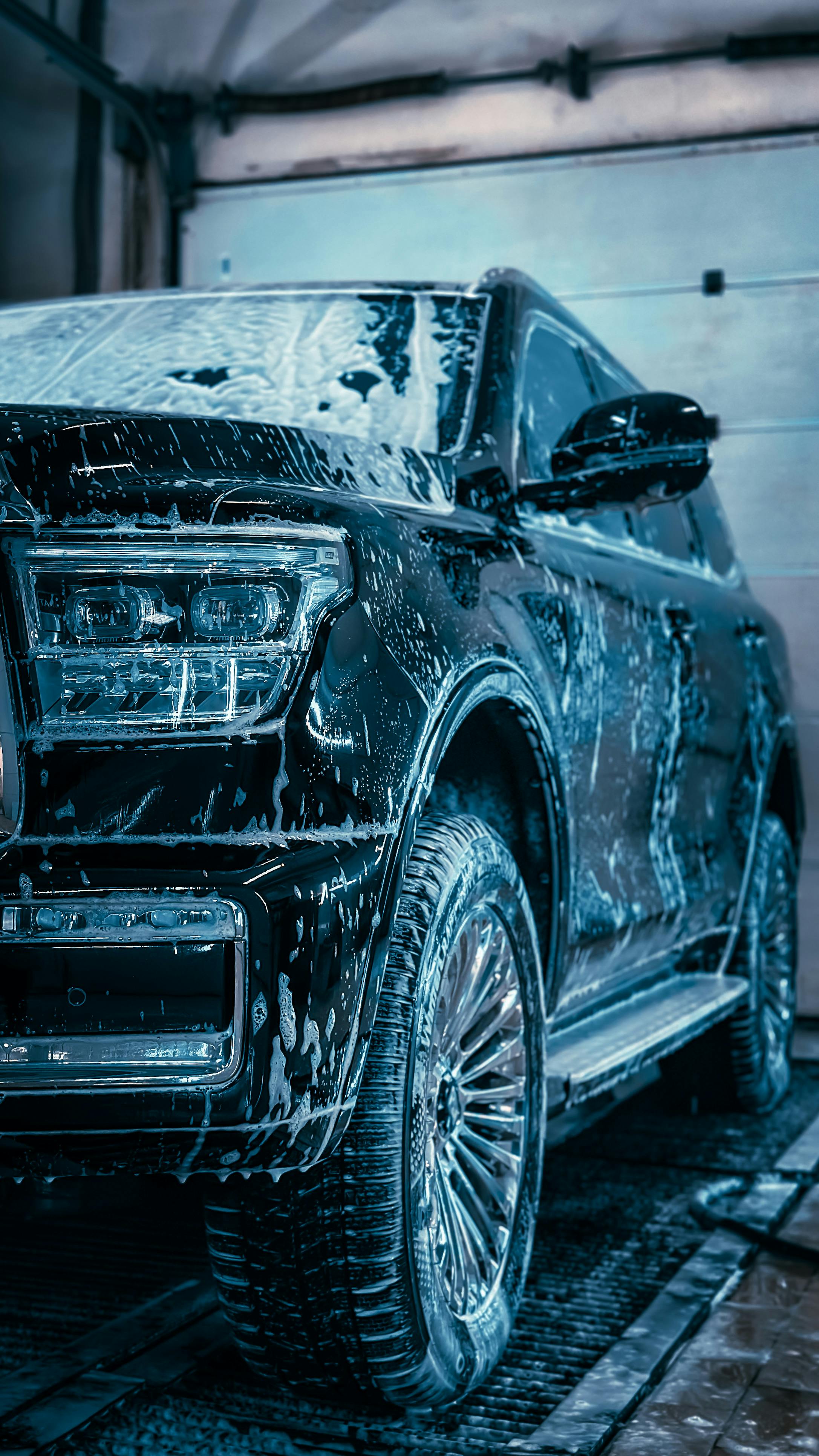 Premium car detailing in progress